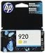 HP 920 | Ink Cartridge | Yellow | Works with HP OfficeJet 6000, 6500, 7000, 7500 | CH636AN
