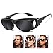 LEDING Polarized Sunglasses Men Women Lightweight TR90 Frame Running Cycling Fishing Driving Golf Sports Glasses (black/Lens)