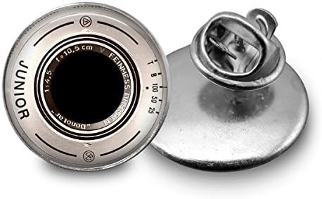 Vintage Camera Lens Photographer Tie Tack 18mm custom