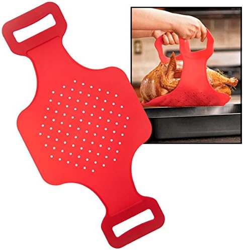 Heat Resistant Silicone Turkey Ham Roast Lifter Roaster Pan Liner Mat Oven Safe