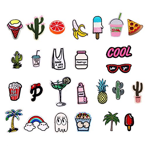 Souarts assorted 27pcs cool drink cactus embroidered se…