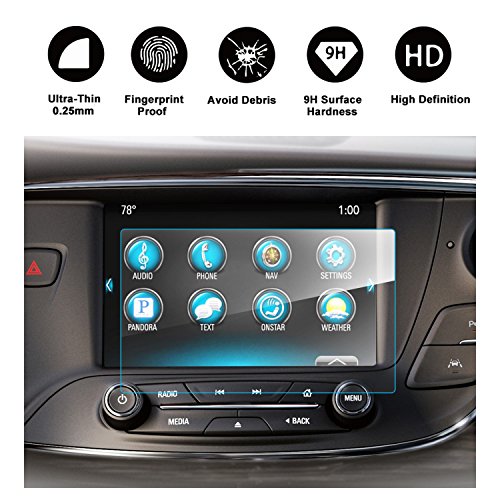 RUIYA 2016 2017 Buick Envision 8-Inches Car Navigation Protective Film,Clear Tempered Glass HD and Protect your Eyes