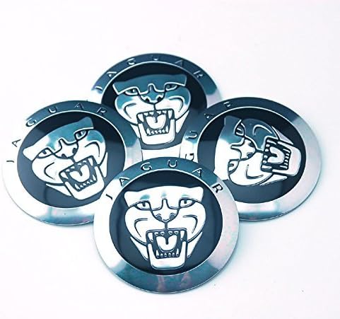 yunhaizhigang 4pcs D015 56.5mm Emblem Badge Sticker Wheel Hub Caps Center Cover Jaguar XF XJ XJS XK S-Type X-Type