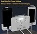 USB Wall Charger,Portable Wall Mount Outlet Plug with Dual USB Charging Ports and Quick Charger 3.0,3-Outlet Adapter,LED Sensor Night Light,2 Slide Out Phone Holders for Cellphone by ZONV