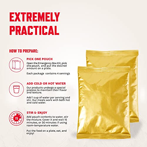 ReadyWise Emergency Food Breakfast and Entrée Box, Dehydrated and FreezeDried Food Kit for