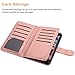 iPhone 6 Plus Case, iPhone 6S Plus Wallet Case,Dailylux Premium PU Leather+TPU inner shell Flip Case With 9 Card Slot Cover for iphone 6/6s Plus 5.5 inch-Bling Rose Gold