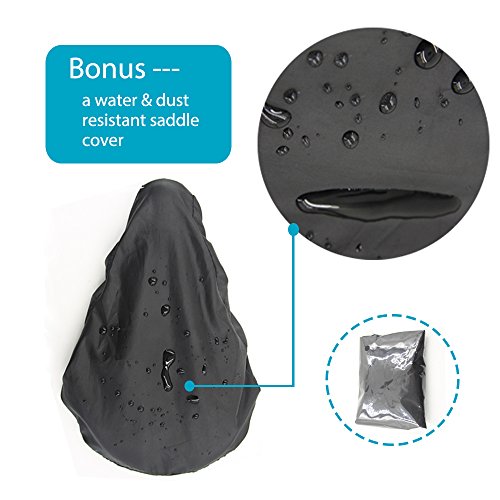 image for WOTOW Gel Bike Seat Cover Cushion, Comfortable Silica & Foam Padded Bi