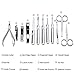 Tirain All in 1 Stainless Steel Personal Manicure Pedicure Ear Pick Nail-clippers Set Travel Grooming Kit (Coffee Wrap)