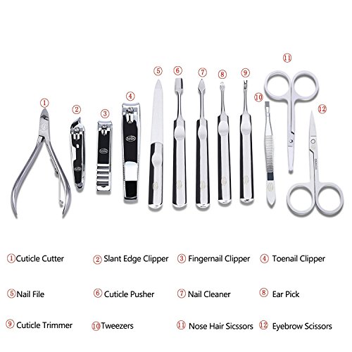 Tirain-All-in-1-Stainless-Steel-Personal-Manicure-Pedicure-Ear-Pick-Nail-clippers-Set-Travel-Grooming-Kit-Coffee-Wrap