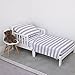 NoJo 3-Piece Toddler Sheet Set, Grey/White Rugby Stripes, 52