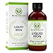 Iron ( Ferrous Bisglycinate Chelate )+ Wild Harvested Yellow Dock Root -Support Absorbtion. Potent & Effective Liquid Dietary Supplement for Entire Family 100% Alcohol & Gluten Free - Large 4oz Bottle