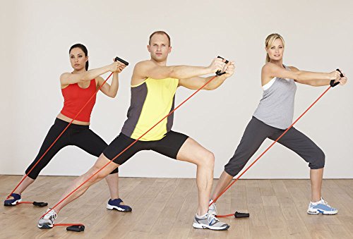 Crown Sporting Goods 4' Medium Tension (12 lb.) All-Purpose Exercise Resistance Band (Blue) - Thumbnail 4