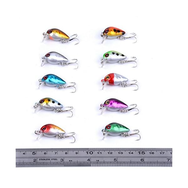 Aorace-10pcslot-Mini-Fishing-Lures-10-Colors-Fishing-Bait-26cm16g-Fishing-Tackle-10-High-Carbon-Steel-Treble-Hook