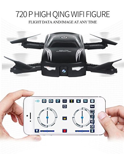 X185-RC-Drone-Foutou-24G-4CH-HD-Camera-WIFI-FPV-Altitude-Hold-Selfie-Foldable-Quadcopter-Black