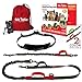 Hands Free Bungee Leash + Dual Dog Leash Coupler Kit Multifunctional + Retractable Traffic Jogging Hiking Leash & Reflective Pet Leash • Adjustable Body System + Padded Handles • Take Yankee