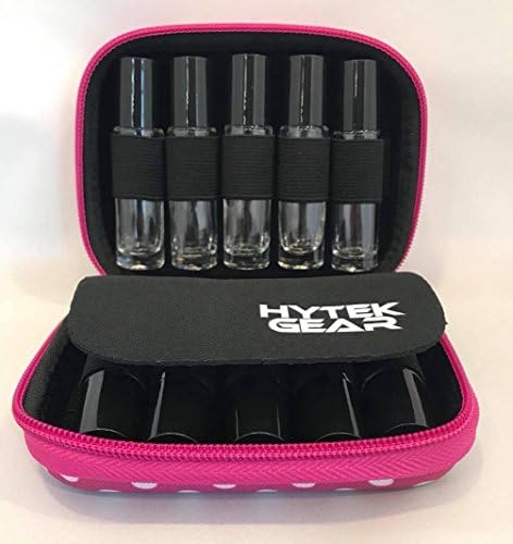 Essential Oil Carrying Case Holds 10 Bottles Perfect for Roller Bottles 5ml - 10ml Multiple Colors! (2 Pack, Pink Polka…