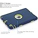 iPad Mini Case, iPad Mini 2 Case, iPad Mini 3 Case, BENTOBEN 3 in1 Anti-Slip Hybrid Hard PC Soft Silicone Heavy Duty Rugged Shockproof Protective Cover for iPad Mini 1/2/3, Navy Blue &Yellow