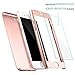 COOLQO Compatible for iPhone 11 Case, Clear 360 Full Body Coverage Hard PC+Soft Silicone TPU 3in1 Shockproof Phone Cover [Certified Military Protective] Rose Gold