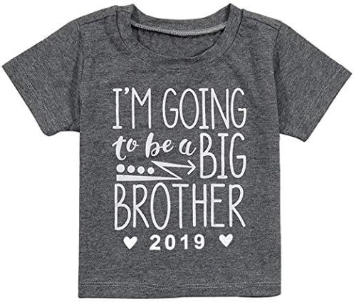 SWNONE 2019 Baby Boy Clothes Outfit Big Brother Letter Print T-Shirt Top Blouse Shirts
