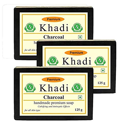 Khadi Premium Charcoal Soap 375gm (Pack of 3)