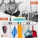 Homely Center Mop and Broom Holder Wall Mount – Heavy-Duty Closet Organizer for Garage, Kitchen, Laundry Organization – Tool Hanger with 3 racks and 4 hooks