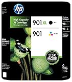 HP 901XL/901 Ink Cartridge, Black/Multicolor, Pack of 2, (CZ722FN)