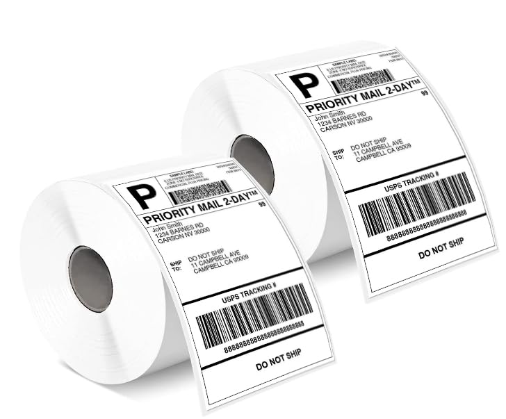 Phomemo 4 x 6 Inch 1000 Labels/Roll Compatible with Munbyn Printers Phomemo Thermal BPA Free Self-Adhesive for DHL, UPS – 100 x 150 mm