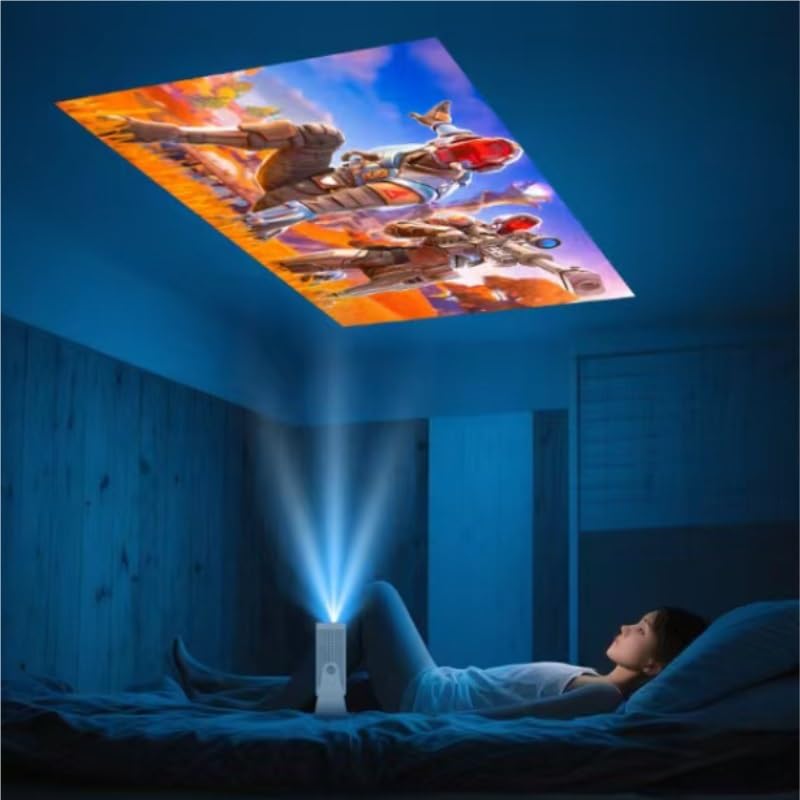 YMGSCC 1080p Portable Home Projector with Ceiling Mount, 150 ANSI Brightness