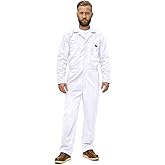 Natural Uniforms Mens Long Sleeve Zip Up Twill Coverall, Stain and Wrinkle Resistant