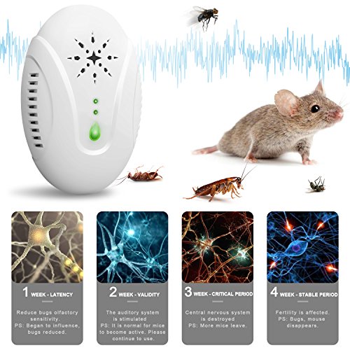 Ultrasonic Pest Repeller, Caffox [2018 Upgrade Version] Electronic Pest Control Repeller Plug In - Best Pest Warrior Pest Reject for Mice, Cockroaches, Spiders, Bug, Mosquitoes, Ants and other Rodents - Thumbnail 3
