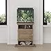 Ollie & Hutch Flipper 10/20 Gallon Aquarium Stand, Rustic Oak