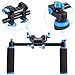 Neewer DSLR Dual Handle Hand Grip for Shoulder Pad Chest Steady 15mm Rail Rod Rig Support System