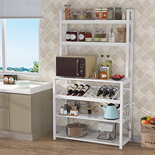TIYASE 6Tier Kitchen Baker’s Rack with Storage and Wine Rack
