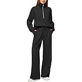 Sweatsuits Women 2 Piece Outfit Long Sleeve Lounge Wear Gym Suits Cozy Cotton Outfits Winter Athletic Soft Jogging Sets