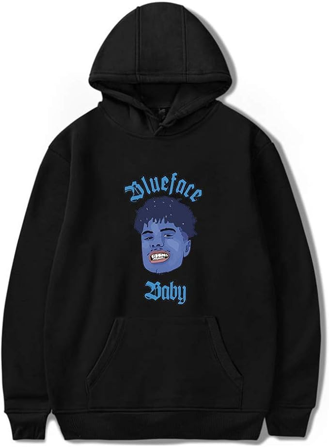 blue face baby hoodie