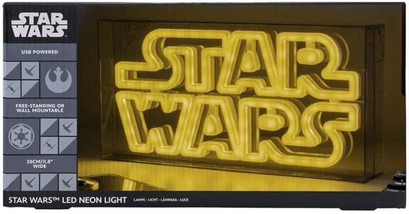 Luce Neon Star Wars Lampada con Montaggio a Parete o da Tavolo, Decorazione Memorabilia