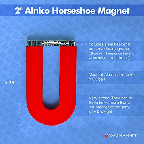 Dowling DO731015 Alnico Horseshoe (2 inches high) with keeper Red