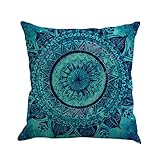 KMG Kimloog Hot Sale!Mandala Pillow Case Bohemia Design Indoor Outdoor Decorative Square Cushion Cover (A)
