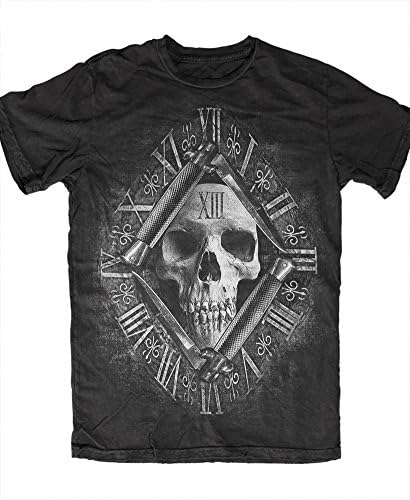 Skygraphx Mens 13th Hour Skull T-Shirt