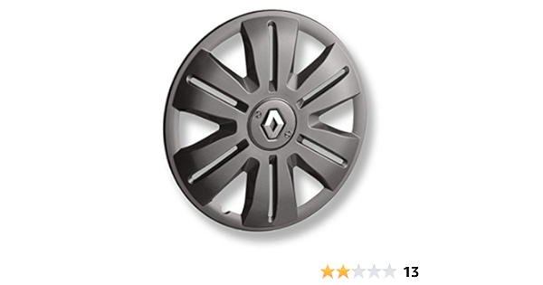 Tapacubos antirrobos Fregate, 15 pulgadas, color grafito, con logo Renault – Original