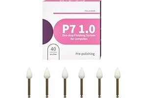 HUALNYK 40pcs Dental Disposable Polishing Cups/Points/Discs, Discs Composite Polishing RA Shank for Polishing Sanding Finishing Grinding (Polishing Points)