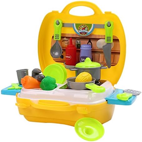 Artempo Kitchen Playset, 27-Pieces Role Playset for Kids, Cooking Toys in Carry Case, Quality Toys for Children 3 Years or Up