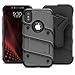 ZIZO Bolt Series for iPhone X Case Military Grade Drop Tested with Screen Protector, Kickstand and Holster iPhone Xs Metal Gray