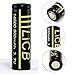 LiCB 14500 Battery 2 Pack 800mAh 3.7V Lithium ion Rechargeable Flat Top