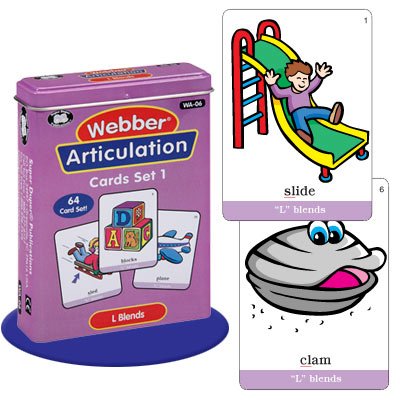Super Duper Publications Webber Articulation L Blends Flash Card Deck Early Reader Educational Learning Resource for Children