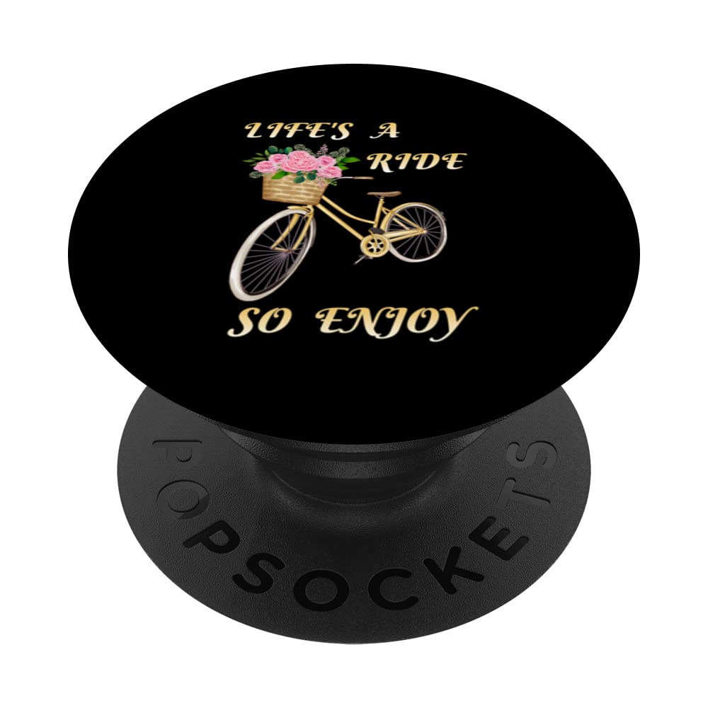 LIFE'S A RIDE SO ENJOY FAMILY BIKING PopSockets Swappable PopGrip