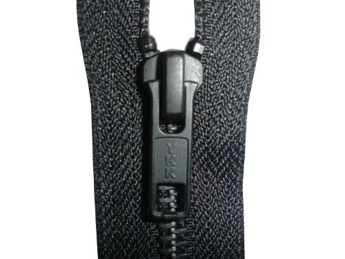 YKK Open End Zip - Black Metal Tooth/Finish - Heavy Duty - Hd-3 - 6/7/8/9/11/16/17/18/19/20/21/22/23/24/25/26/27/28/29/30/31/32/33/34/35/36/37/38/39/40 Inch (27 Inch (68.5)) Black