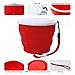 Collapsible Travel Cup - 100% Food-grade Silicone Mug for Camping and Hiking, Red- by Not Just A Gadget