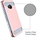 HTC U11 Life Case, OUBA [Carbon Fiber] Hybrid Armor Defender Shock Absorption Protective Cover Case for HTC U11 Life - Rose Gold