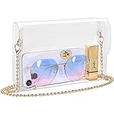 Bitjoy Clear Bag for Stadium Events Approved - Clear Purse for Women Stadium Crossbody - Small Transparent Plastic Concert Bag